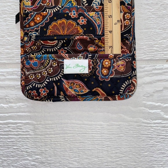 Vera Bradley Wallet With Strap Crossbody Kensington Brown Paisley Retired Print - Picture 4 of 10